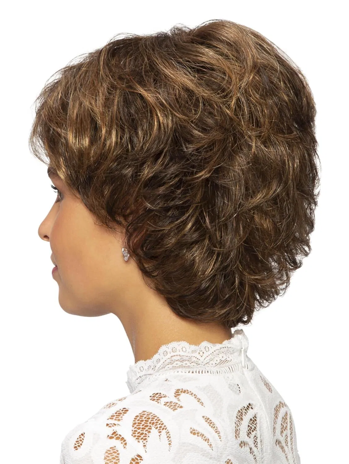 Женский парик «Jasmine» из синтетических волос от Lofty Lofty, Medium Brown/Amber Gold — фото 3