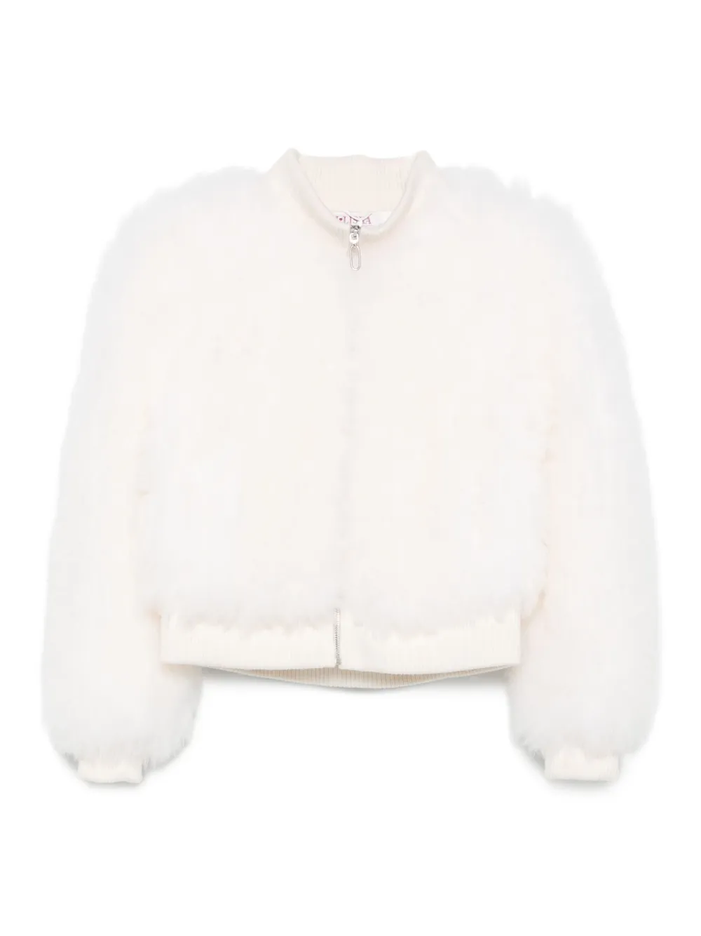 

Бомбер из козлиного меха Liska, белый