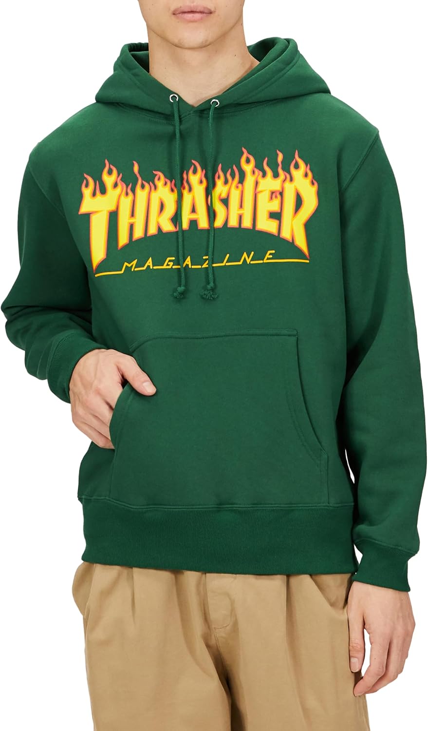 

Толстовка с капюшоном Slasher TH95130 / FLAME для мужчин (с логотипом бренда) Классическая Thrasher, зеленый