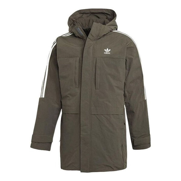 

Пуховик adidas Duck Down Full Zip Hooded Grey Parka Jacket, серый