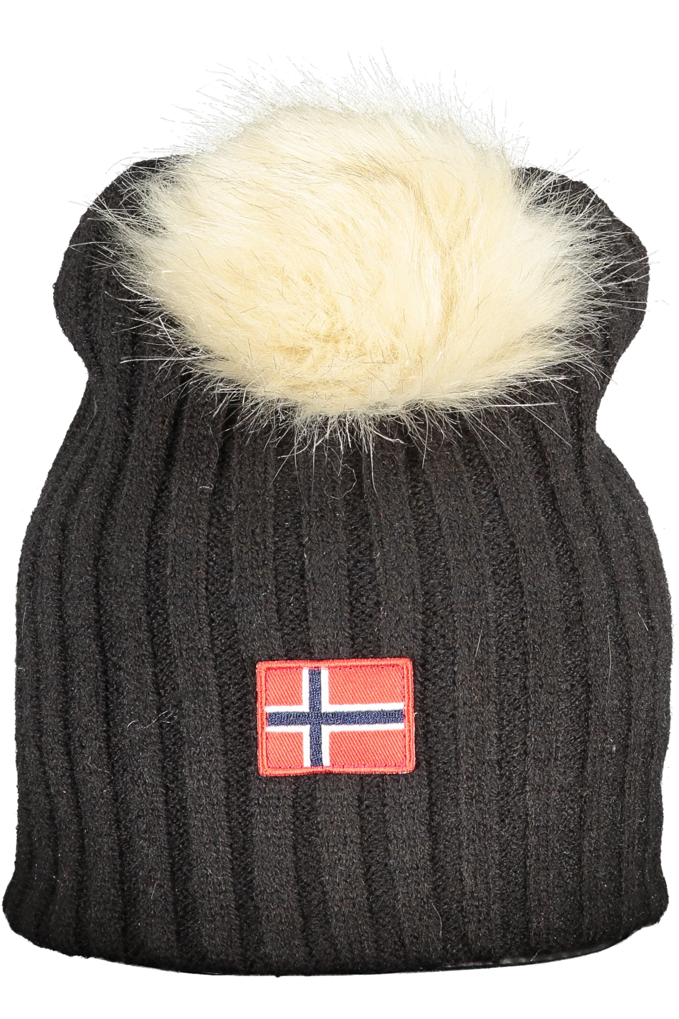 

Женская шапка Norway 1963 с меховым помпоном и логотипом, черный