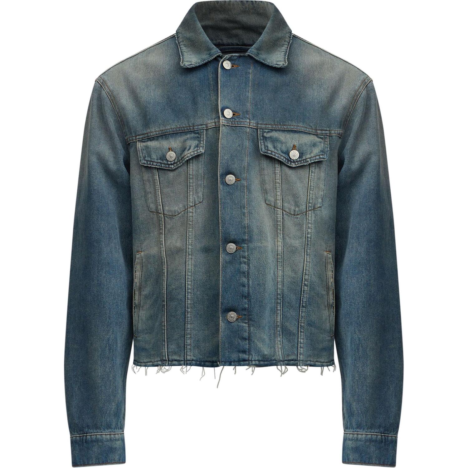 MM6 Maison Margiela Хлопковая джинсовая куртка, Pink Blue — фото 3