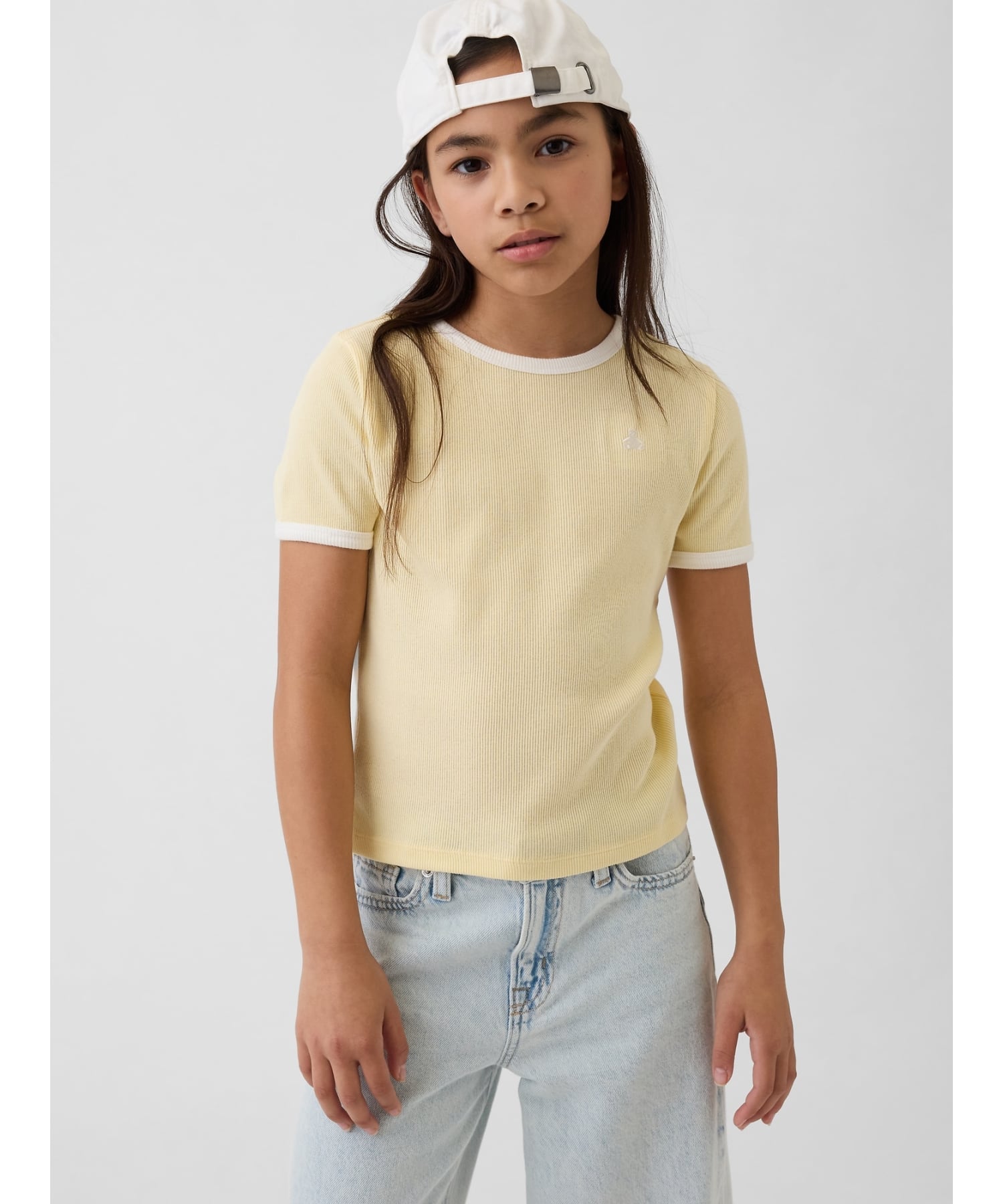 (K) Детская футболка Brannan Bear Rib Ringer GAP, MAIZE