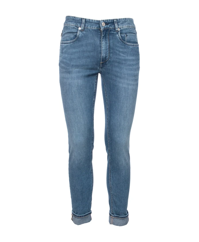 

Узкие хлопковые джинсы с 5 карманами Siviglia, синий