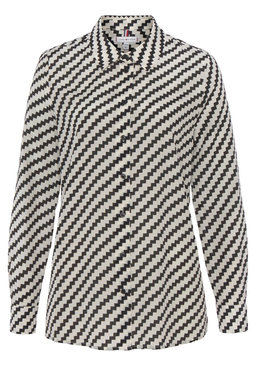 

Блуза Tommy Hilfiger, черный/белый