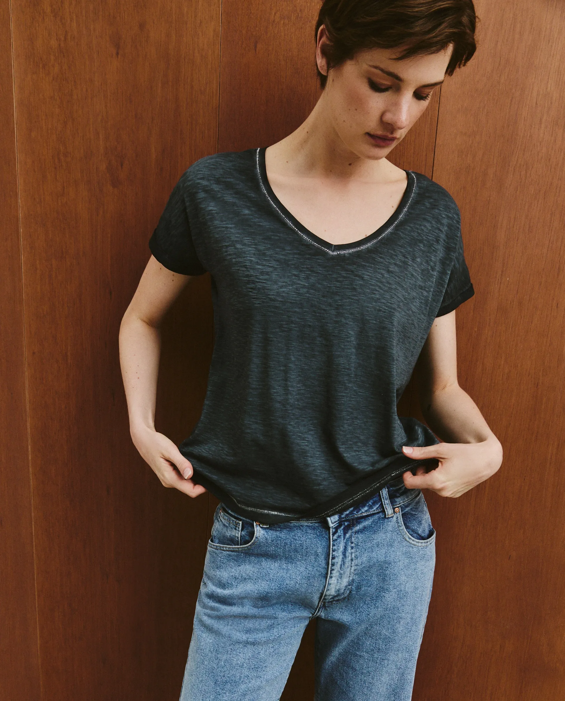 

Женская футболка с коротким рукавом красивый краситель Southern Cotton, красный