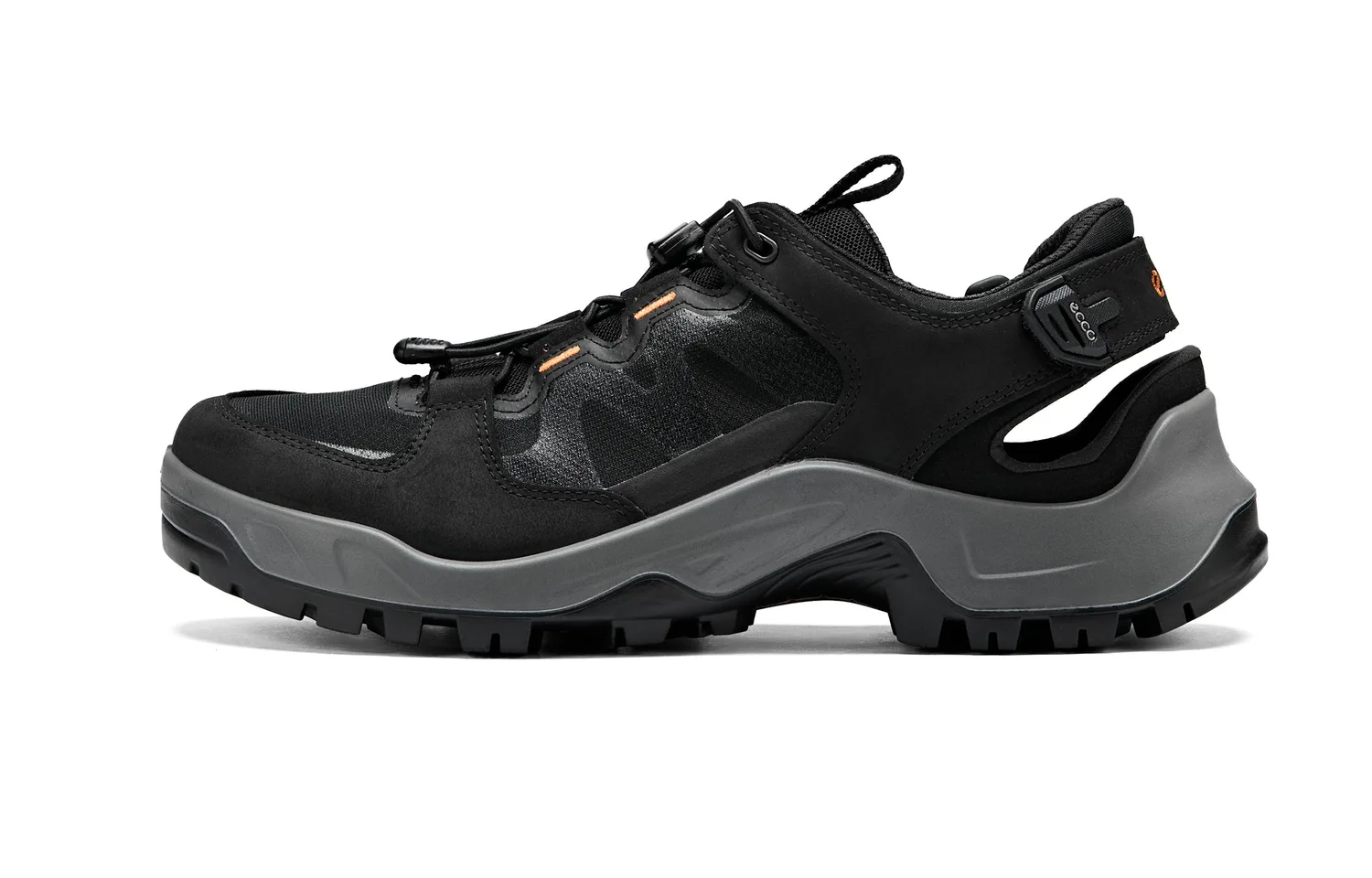 Ecco SS26 Trail Running Collection Кроссовки мужские низкие повседневные из коровьей кожи Black 841444