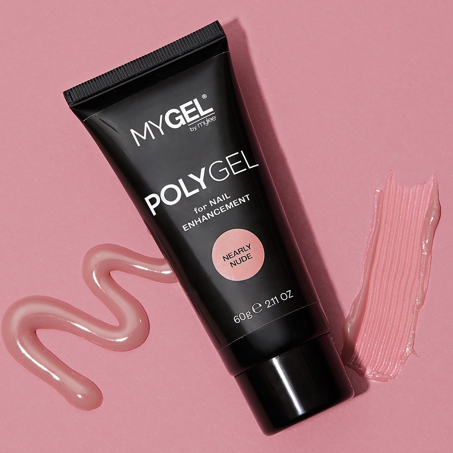 Гель-лак для ногтей magic extender gel (farblos) Mylee, magic extender gel nearly nude, вес 60 гр. — фото 2