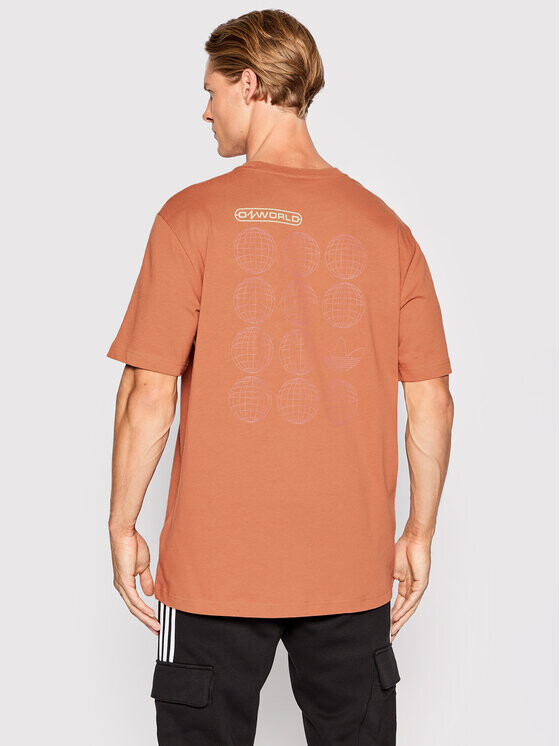 Футболка свободного кроя Adidas, оранжевый — фото 3