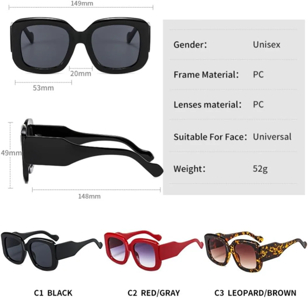 

Большие квадратные солнцезащитные очки в винтажном стиле для женщин, модные солнцезащитные очки с защитой от УФ-излучения для мужчин, роскошные очки UATXTAU, White