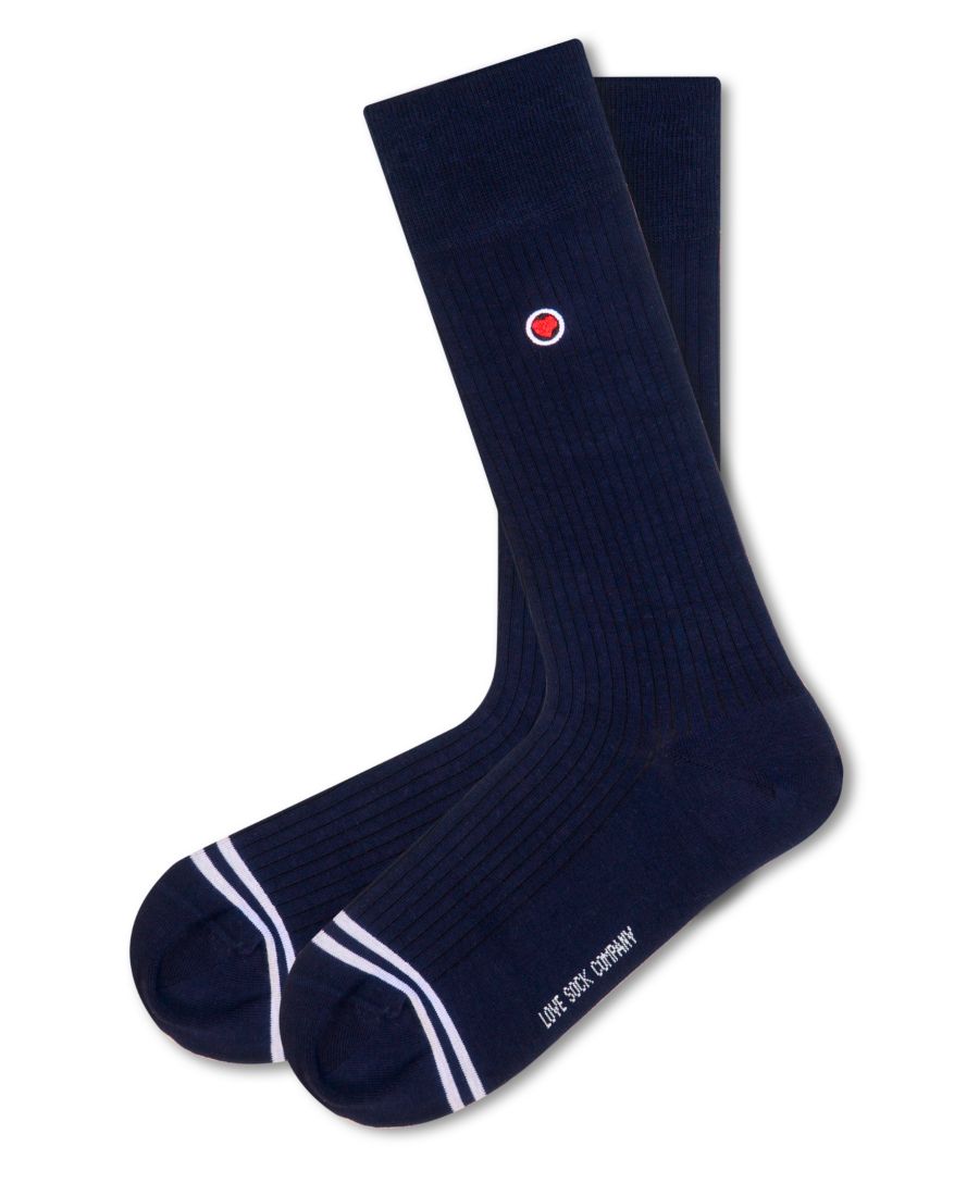 

Мужские ребристые однотонные носки Love Sock Company, NAVY