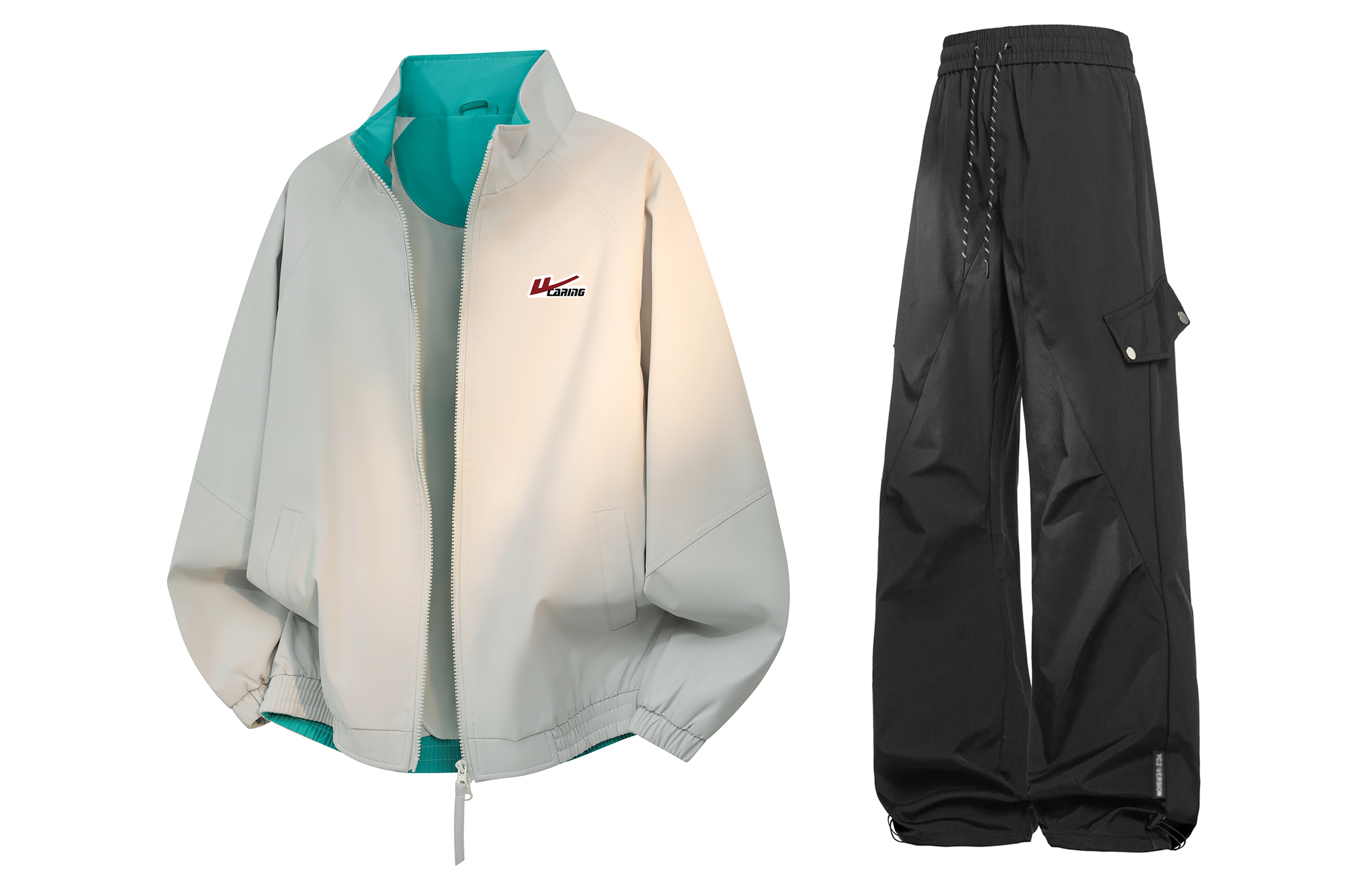 

Повседневная спортивная одежда Unisex WARRIOR, серый зеленый+черный (2 pack diy badge)