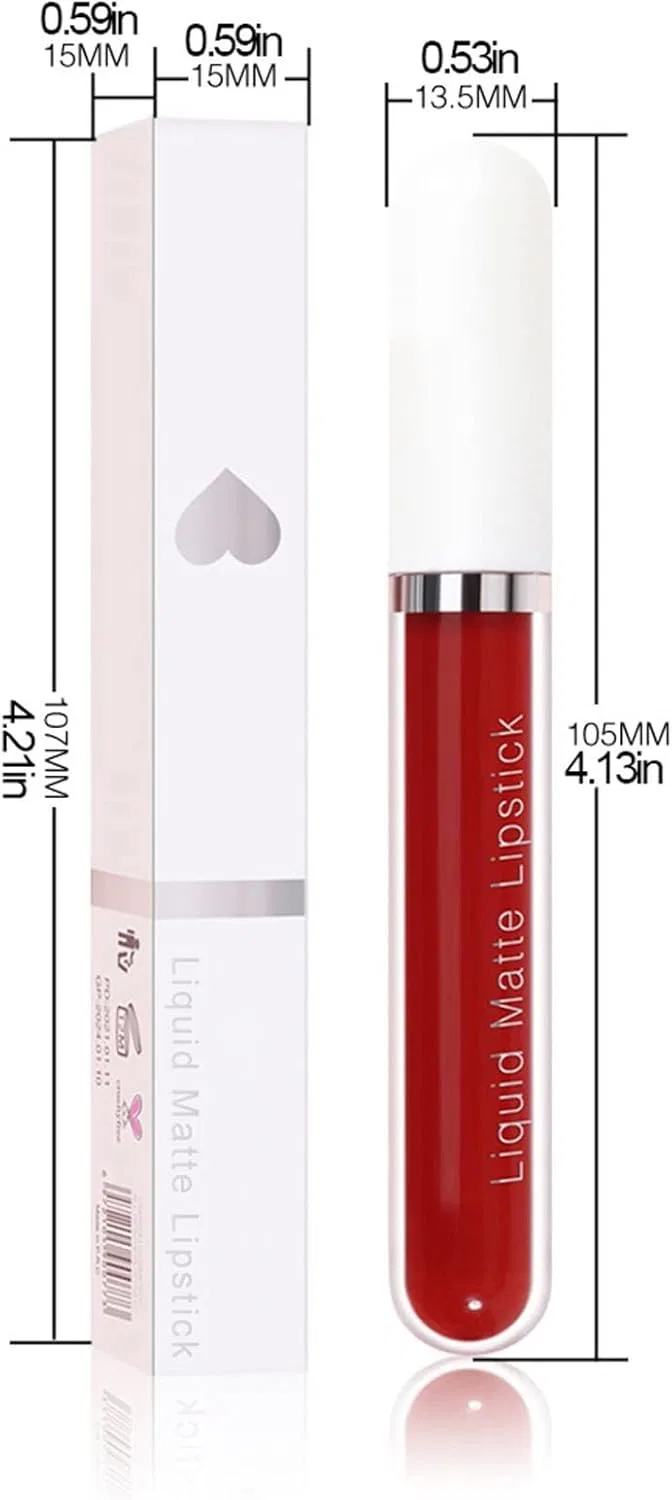 Матовая помада Lip Gloss, водостойкая, бежевая — фото 3