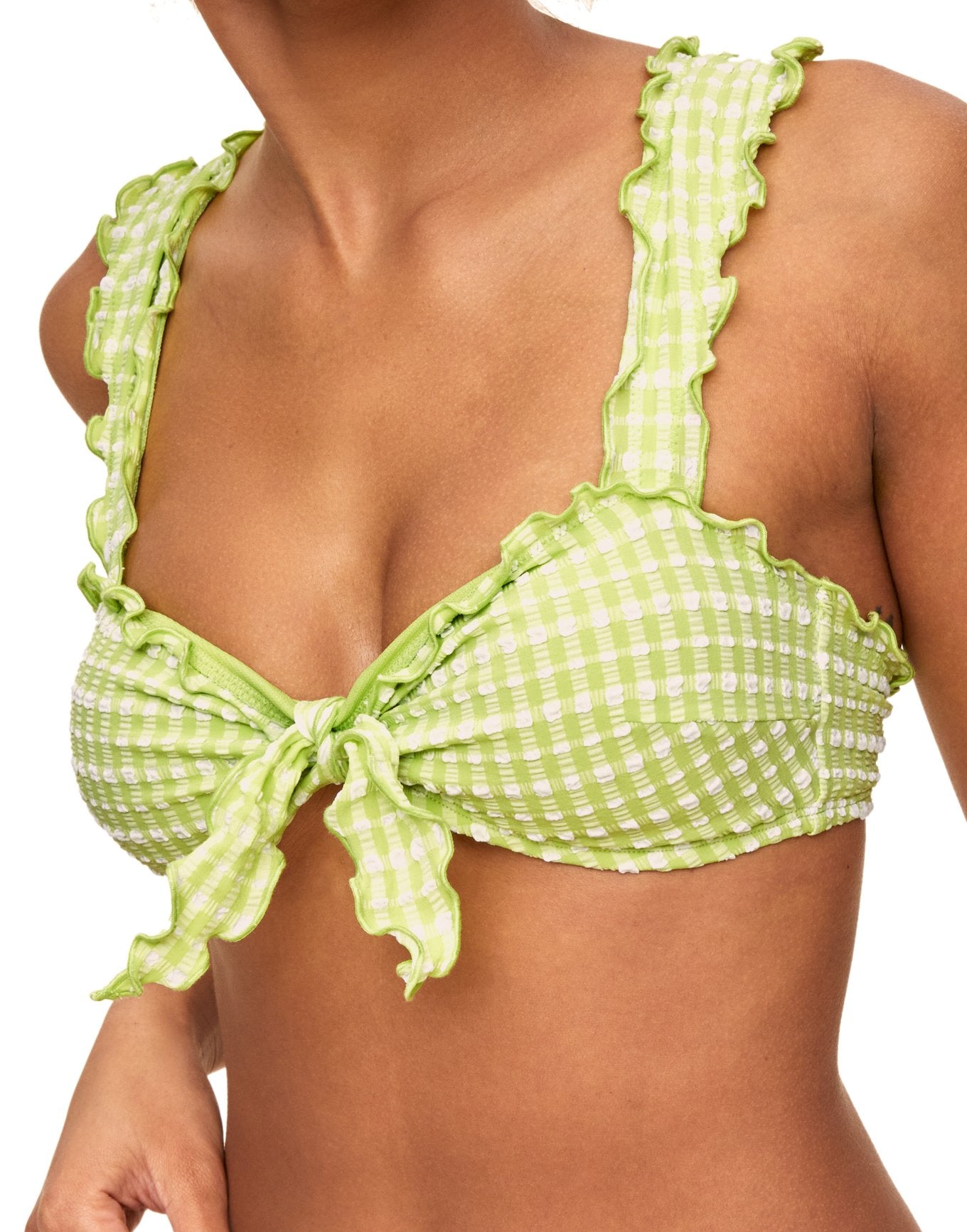 

Бюстгальтер для купальников Steph Women Adore Me, цвет gingham- daiquiri green