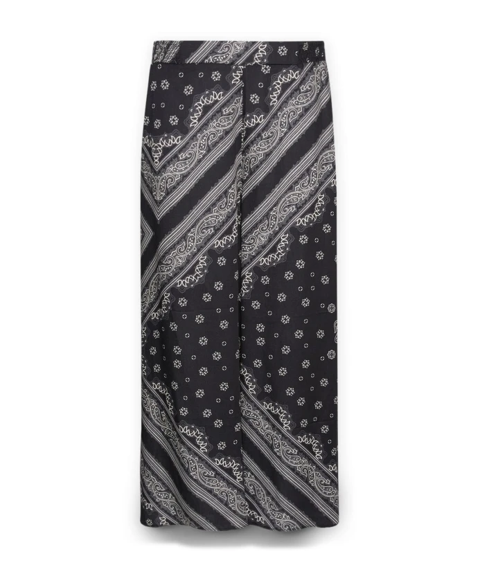 

Широкие брюки с принтом в виде шарфа Elena Mirã², черный