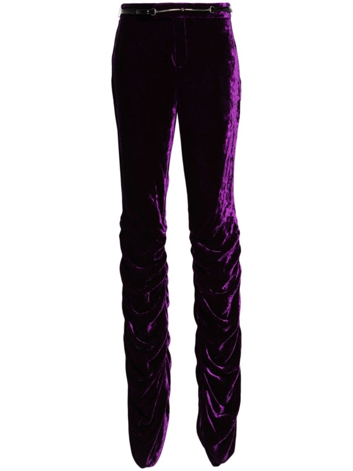 

Gucci бархатные брюки со сборками, фиолетовый