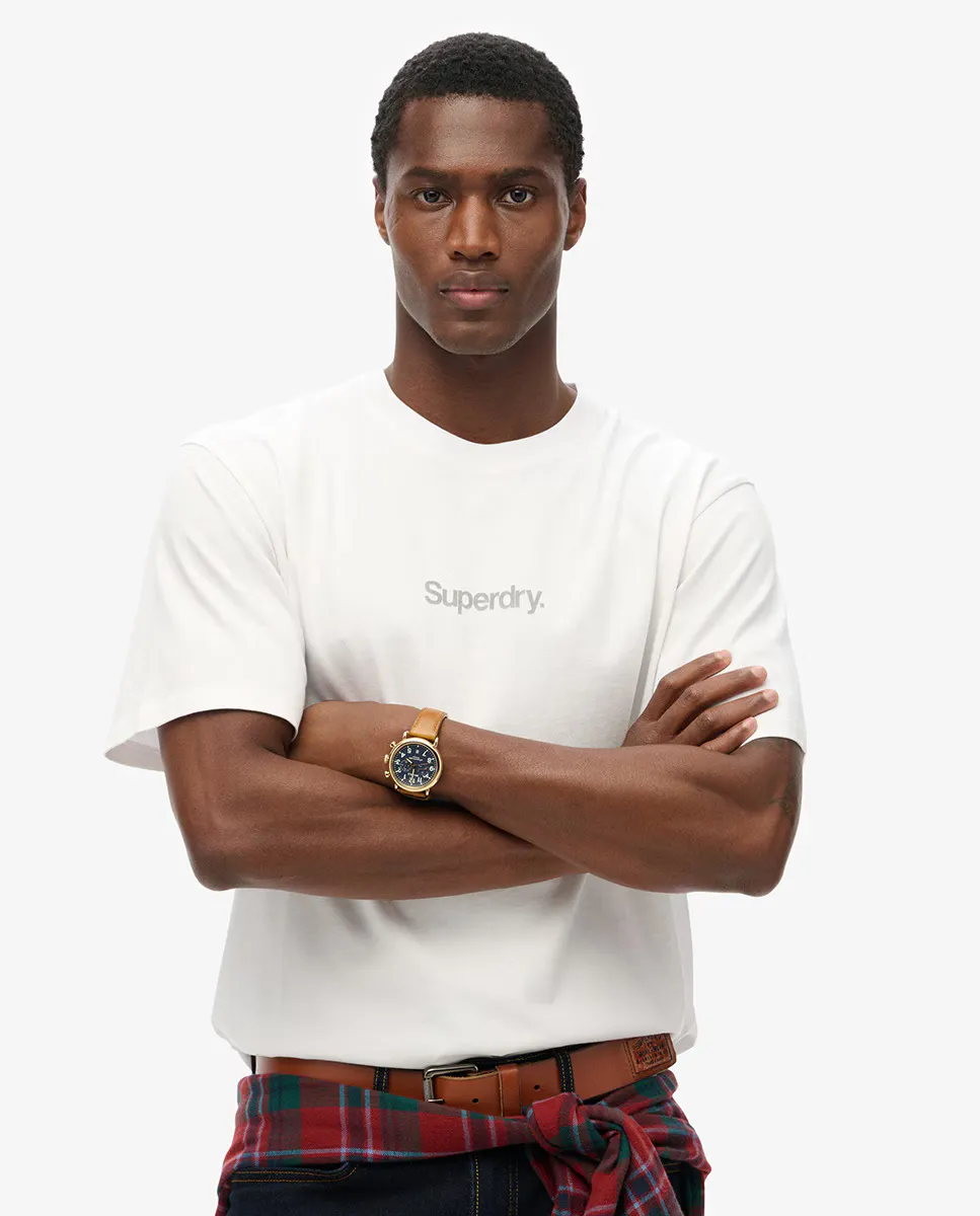 

Мужская футболка с логотипом города Superdry, белый