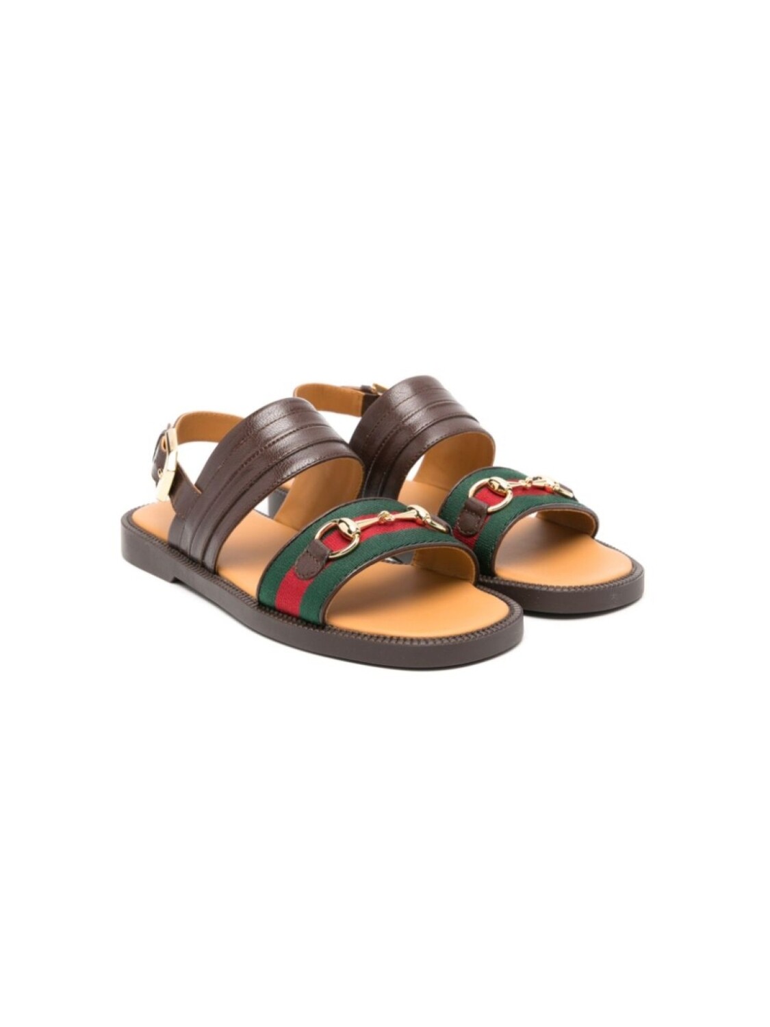 

Gucci Kids сандалии с пряжкой Horsebit, коричневый