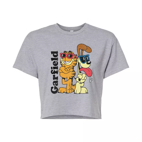 

Футболка с принтом Garfield и Odie и солнцезащитными очками для подростков Licensed Character, серый