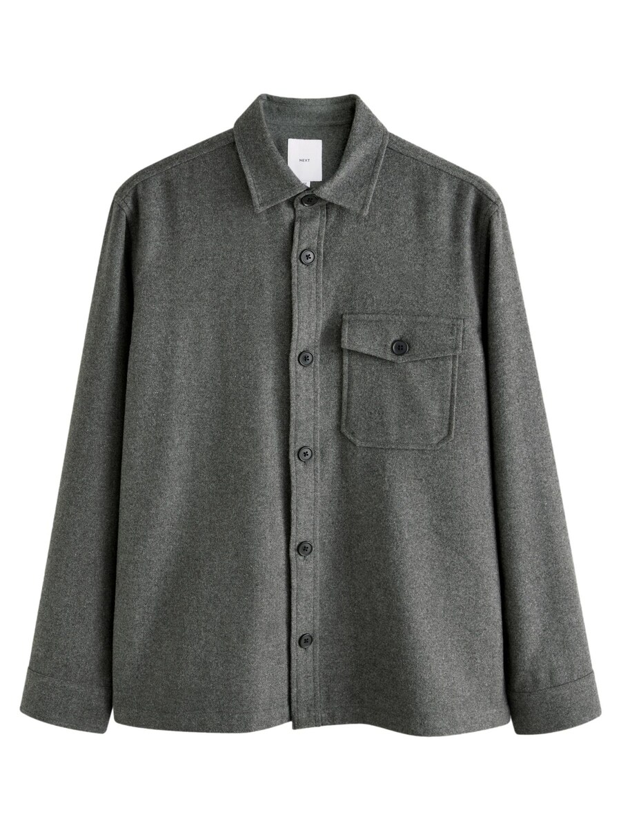 

Повседневная рубашка Next Regular fit Button Up Shirt, темно-серый