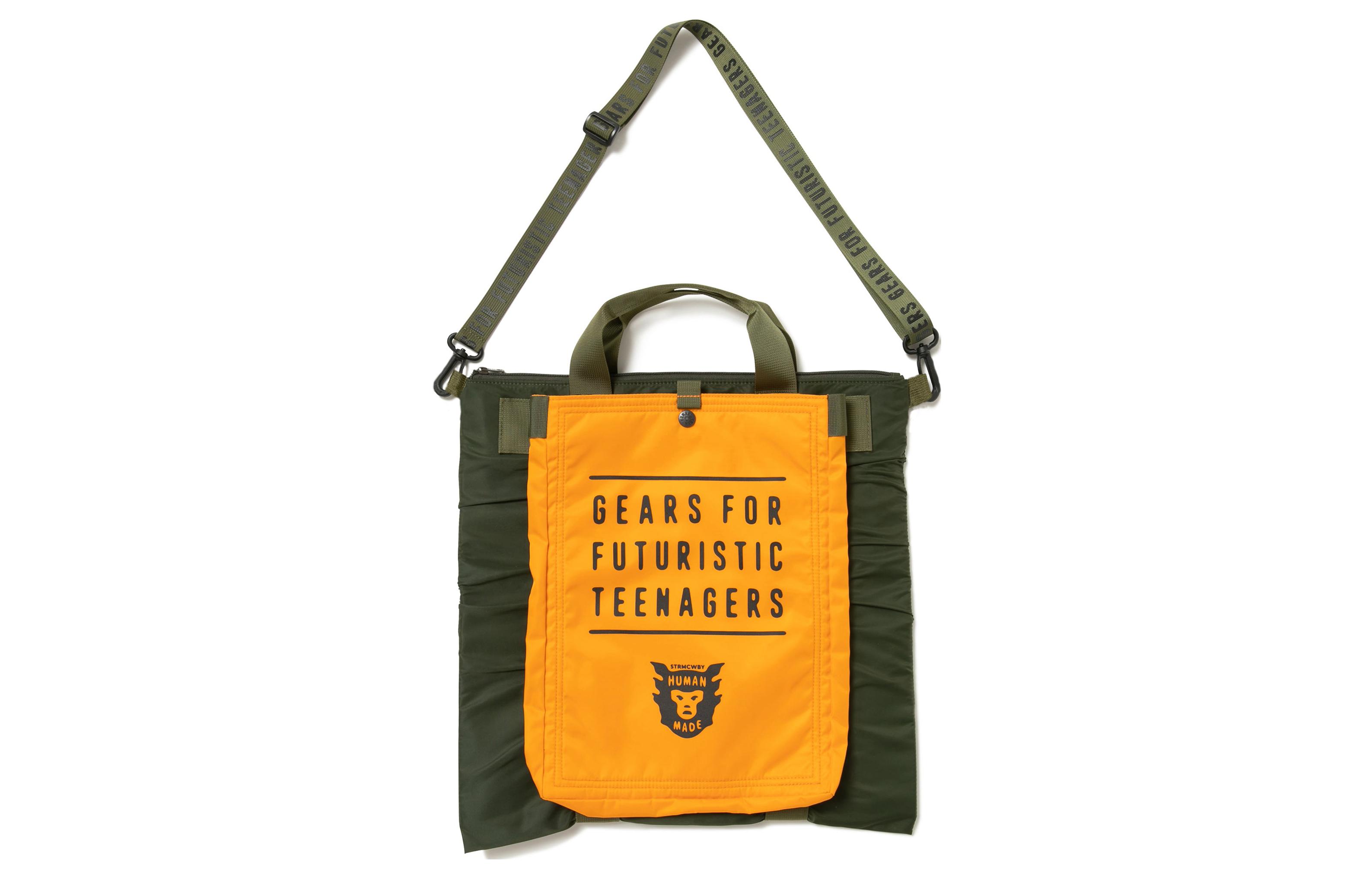 

HUMAN MADE Сумка-чехол для шлема Nylon, комбо-сумка, сумка через плечо, кроссбоди Regular Unisex Olive Green