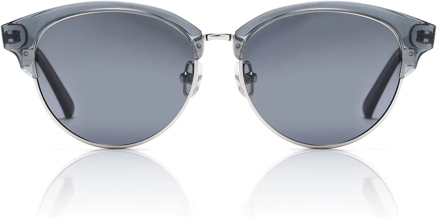 

Солнцезащитные очки DUCO Retro Polarized для женщин, полуободковые, для маленького лица, винтажные, в полуоправе, модель 1221, Transparent Grey Frame Grey Lens