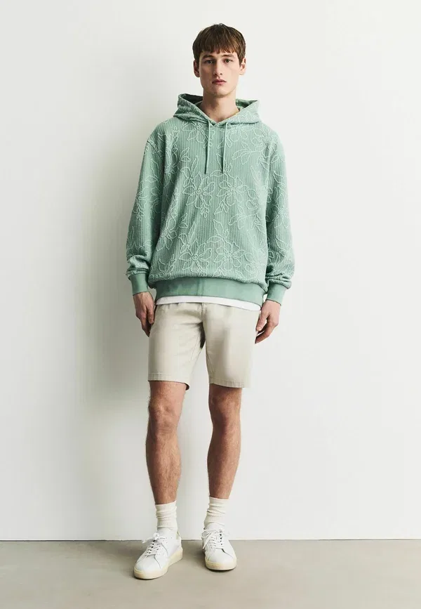 Худи Regular Fit, Next, модель lightweight textured floral, цвет шалфейно-зеленый — фото 2