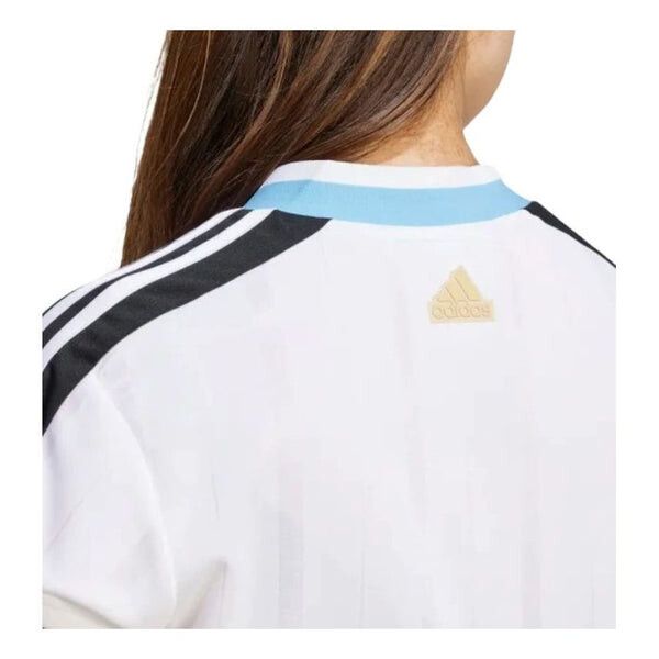 Футболка tiro cut 3 полоски укороченный джерси Adidas, белый — фото 2