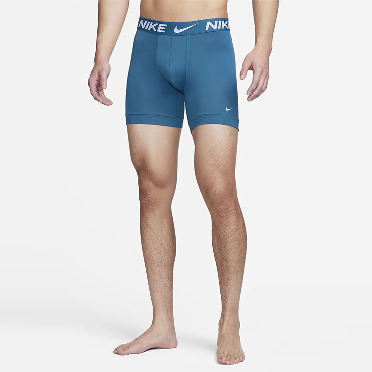 Dri FIT Essential Boxer Briefs Мужские 3 шт Nike, 3 Pack (Dynamic синий/Industrial синий/темно-синий/белый) — фото 4