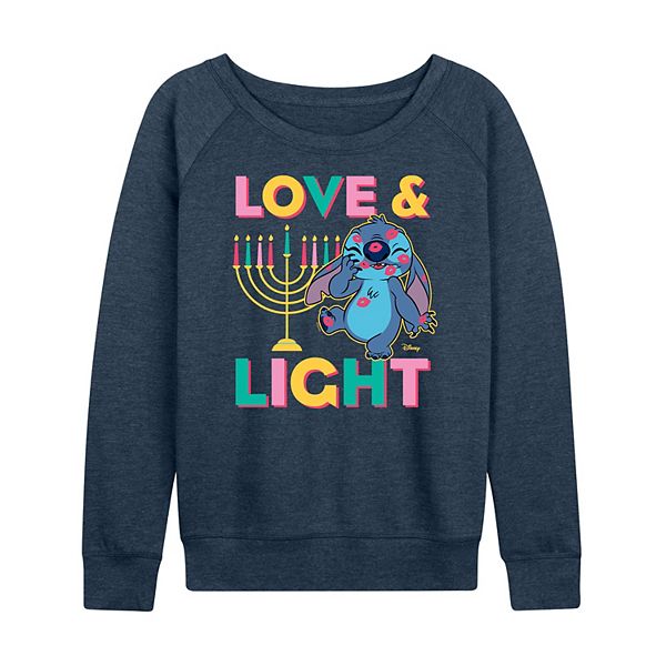 

Женская футболка с длинным рукавом Lilo & Stitch Love & Light из френч терри Disney, Heather Indigo, Фиолетовый, Женская футболка с длинным рукавом Lilo & Stitch Love & Light из френч терри Disney, Heather Indigo