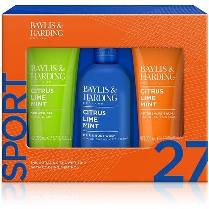 

Бодрящий мужской подарочный набор для душа Baylis & Harding Citrus Lime Mint Trio