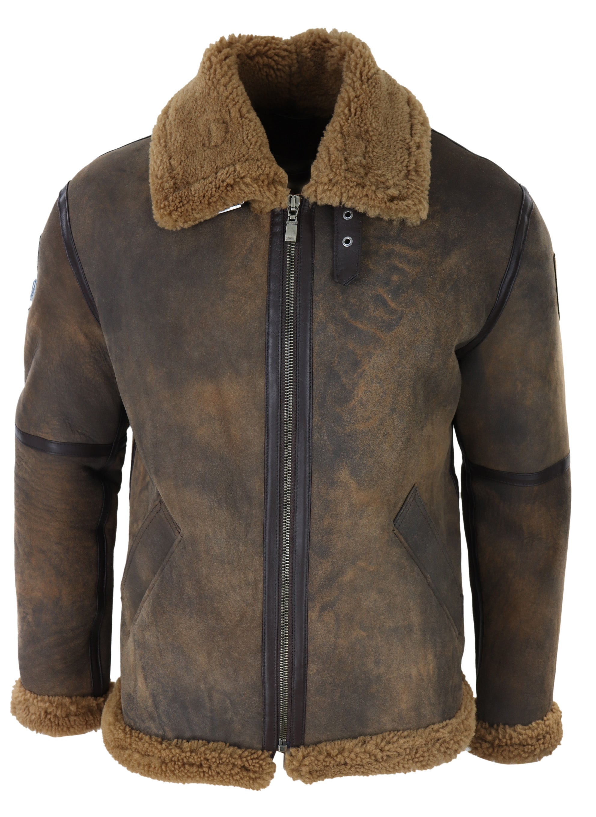 

Летная куртка из овчины TruClothing, коричневый