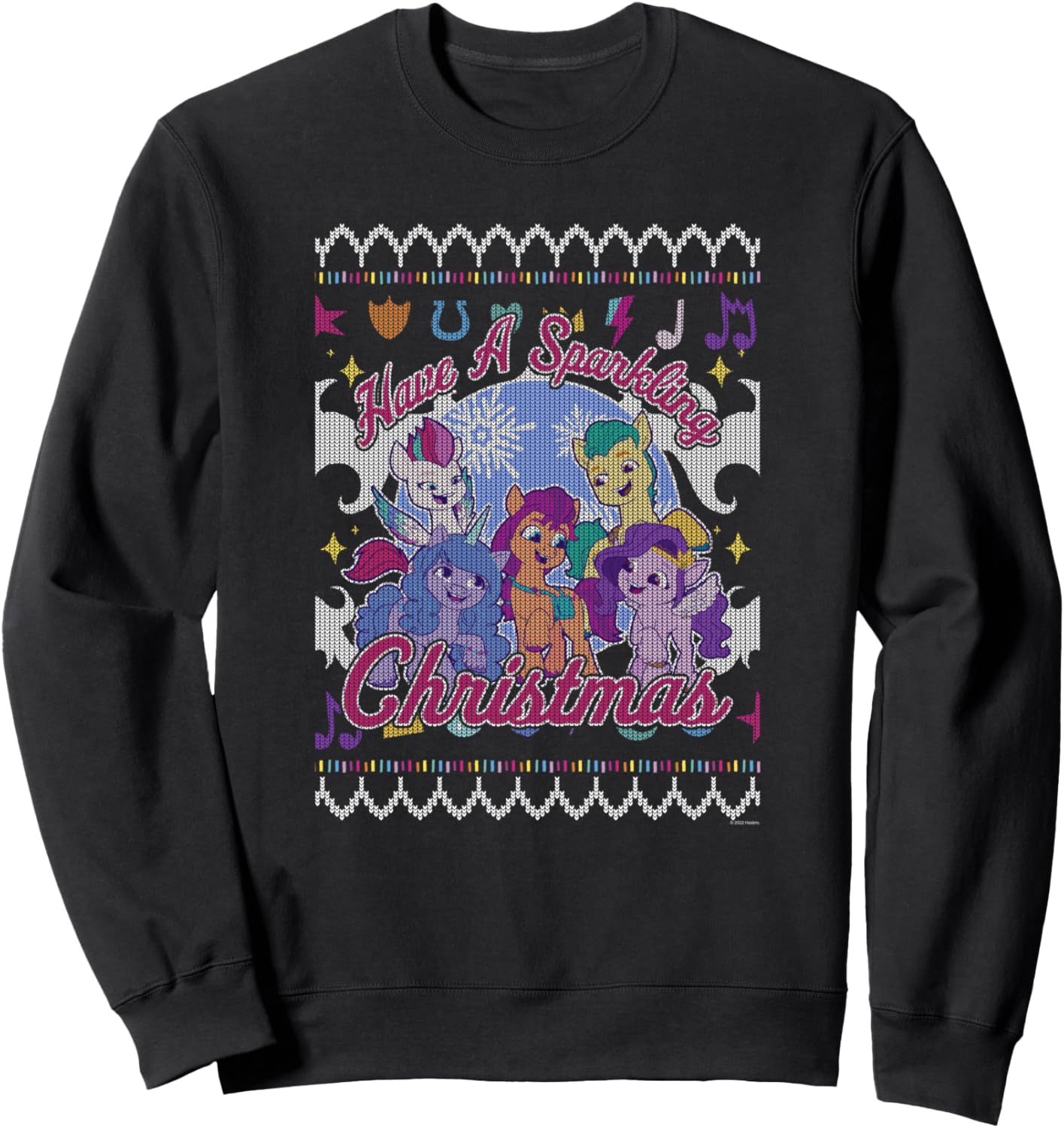 

Свитер-толстовка My Little Pony: A New Generation Sparkling Christmas, черный