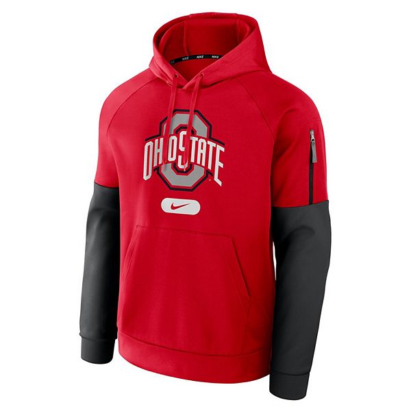 Мужской алый худи ohio state buckeyes fitness performance Nike — фото 3