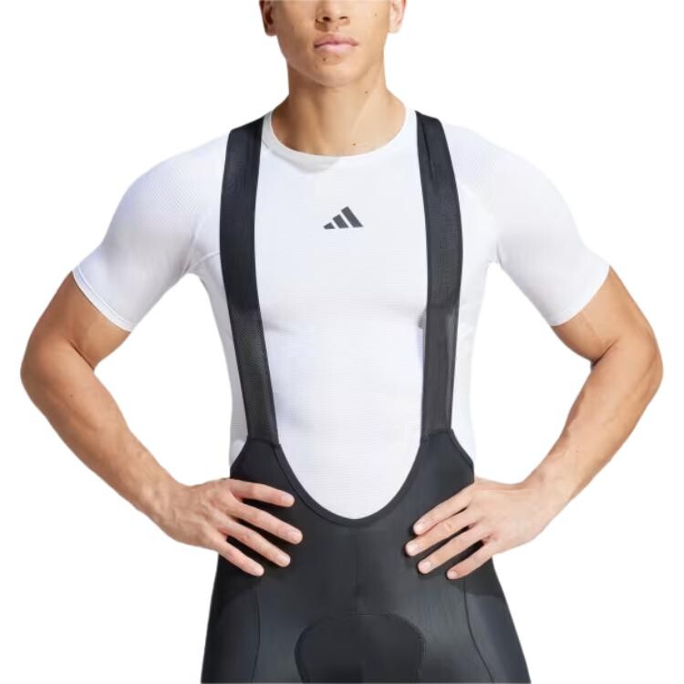 Велоспорт SS24 品牌logo骑行运动短袖T恤 男款 白色 Adidas, белый — фото 2