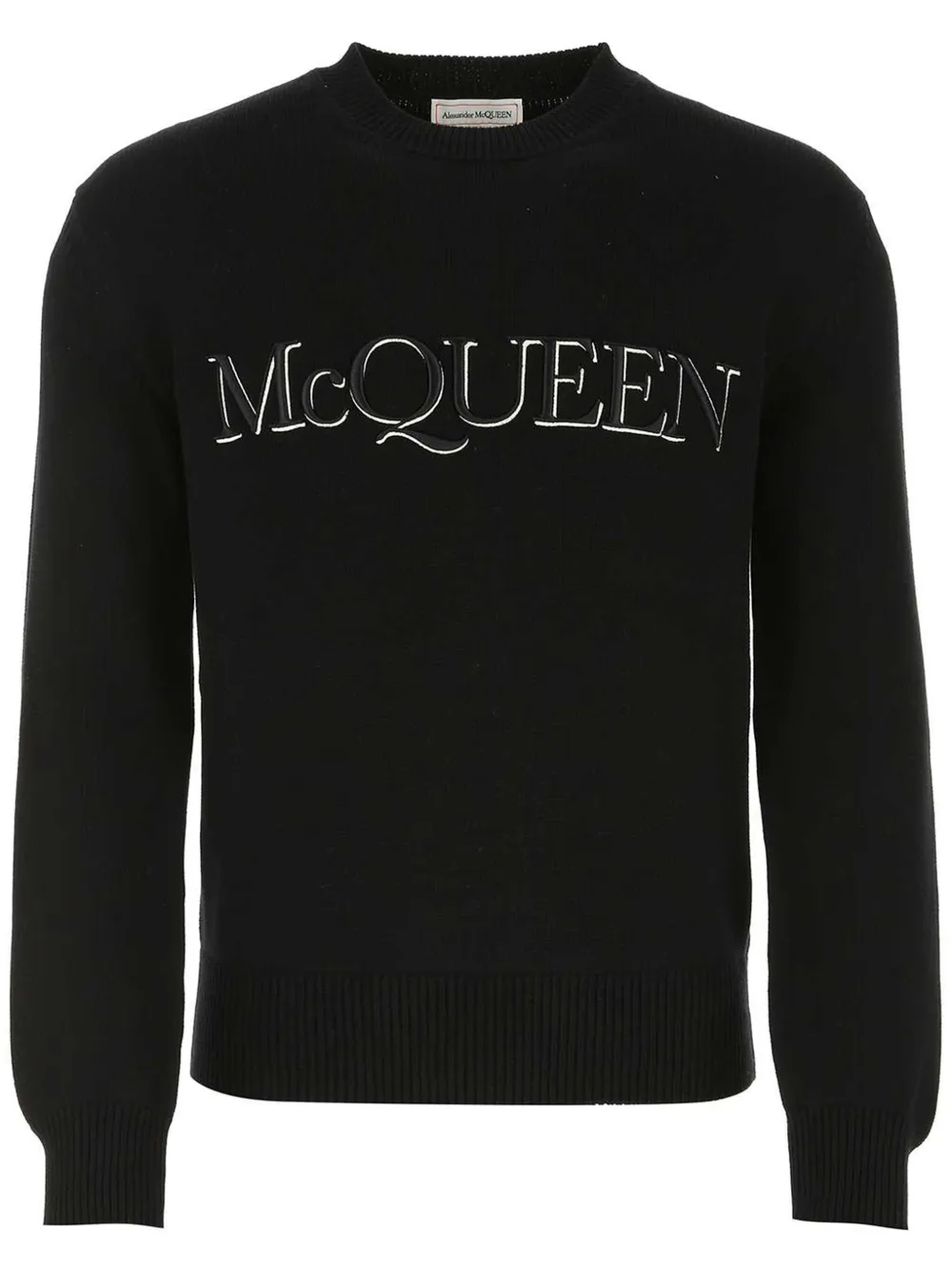 

Джемпер с вышитым логотипом Alexander McQueen, черный