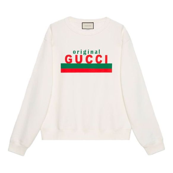

Толстовка original print crew sweat 'ivory' Gucci, белый