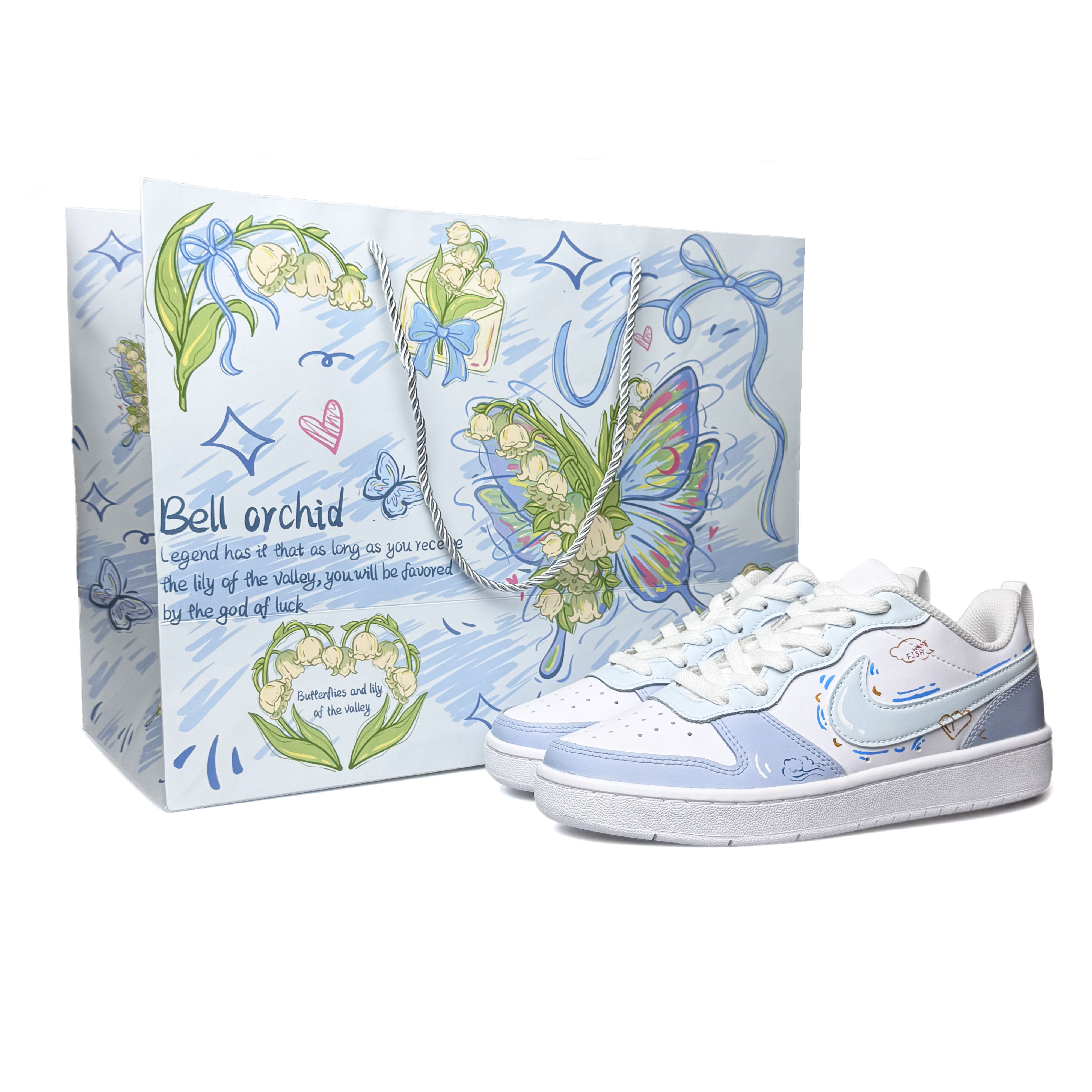 

Низкие кроссовки для скейтборда Court Borough Dusty Blue Love Letter Nike, синий