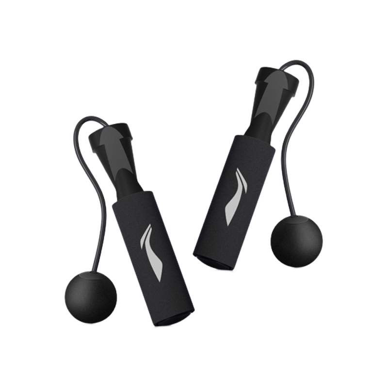 

Аэробная скакалка для сжигания жира без счета прыжков фитнес-класса с пвх тросом и pp+пенопластовыми ручками беспроводная LINING, черный