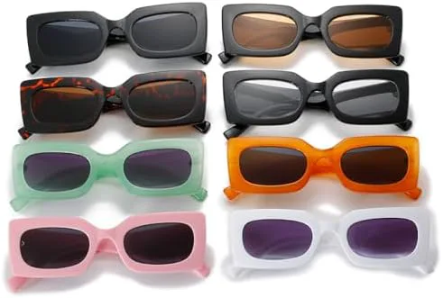 

Модные ретро-солнцезащитные очки в желтых прямоугольных оправах для женщин и мужчин, стильные зеленые солнцезащитные очки с широкой оправой MTZJH, C4 Black Clear