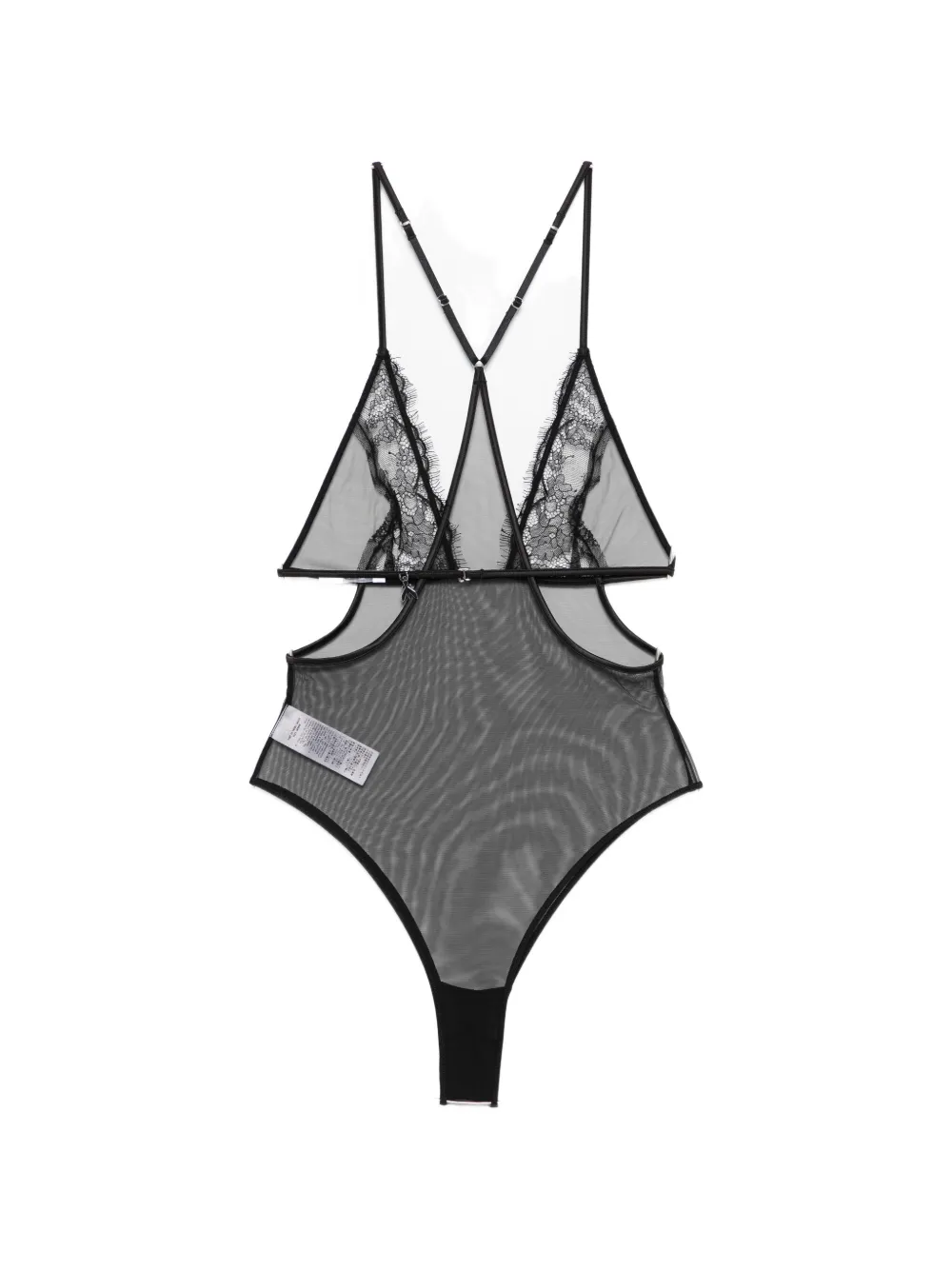 

Кружевное боди Patrizia Pepe, черный