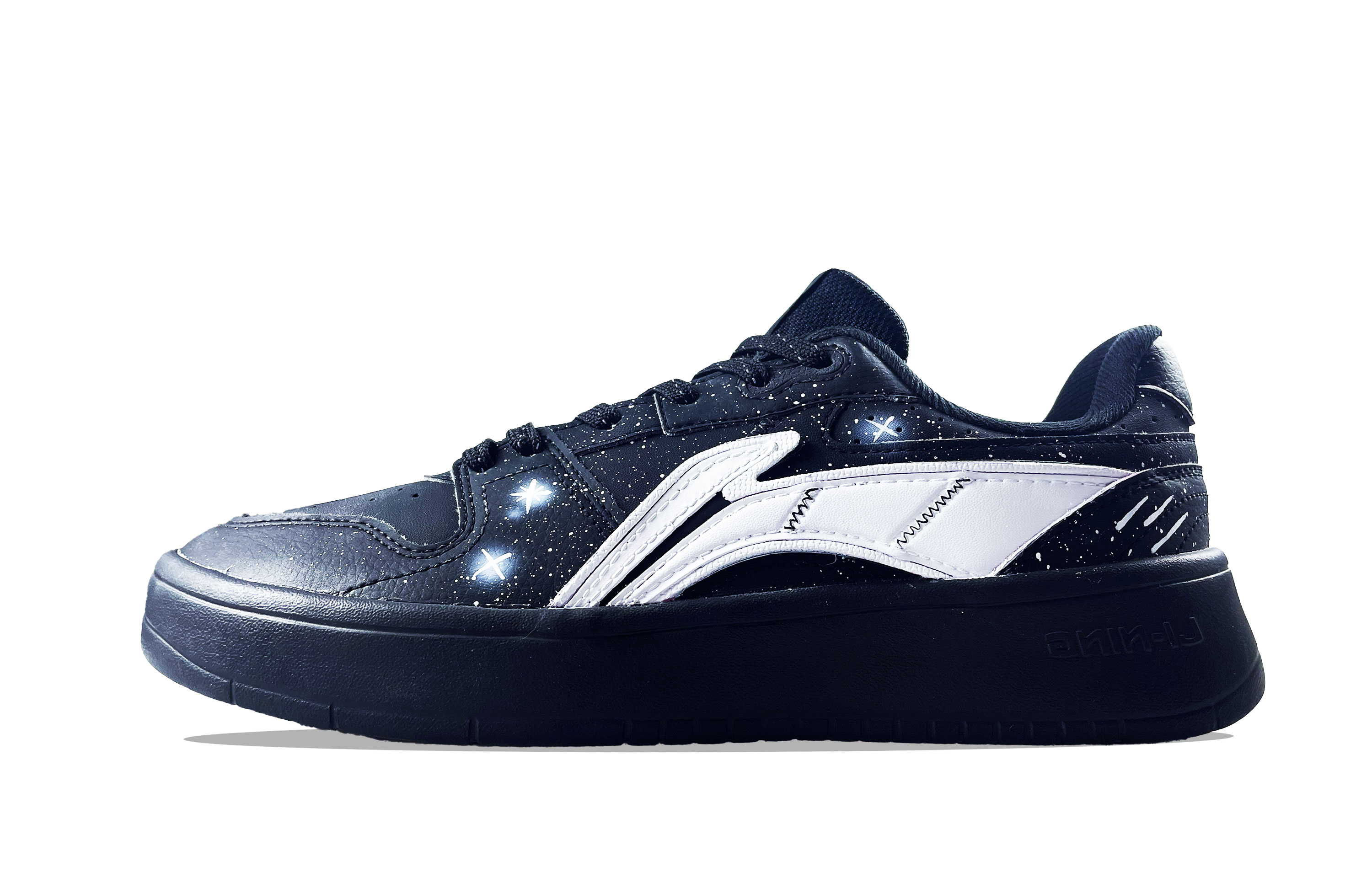 

LINING Кроссовки для скейтбординга Yuanbao V2 Durable Cushioning Low-Top, мужские, черно-белые