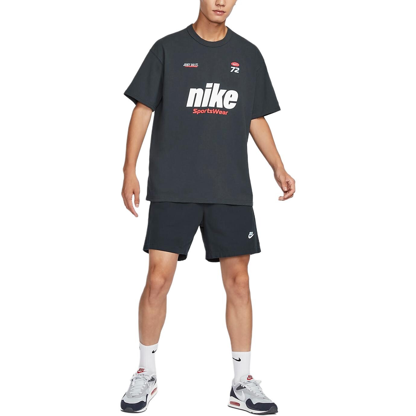Футболка серии Sportswear Essentials для мужчин, серая/черная Nike, черный — фото 3