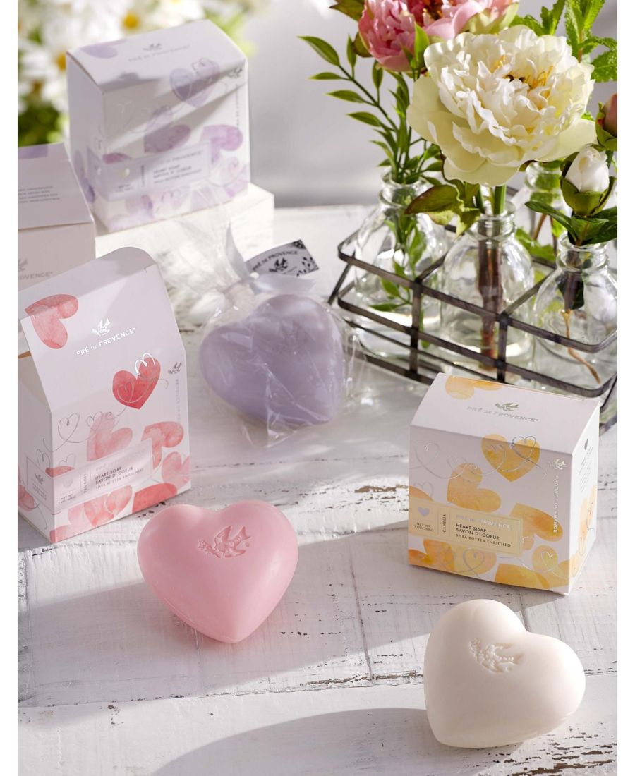 Pre de Provence 200 г, целлофановый подарочный пакет в форме сердца European Soaps, цвет lavender — фото 4