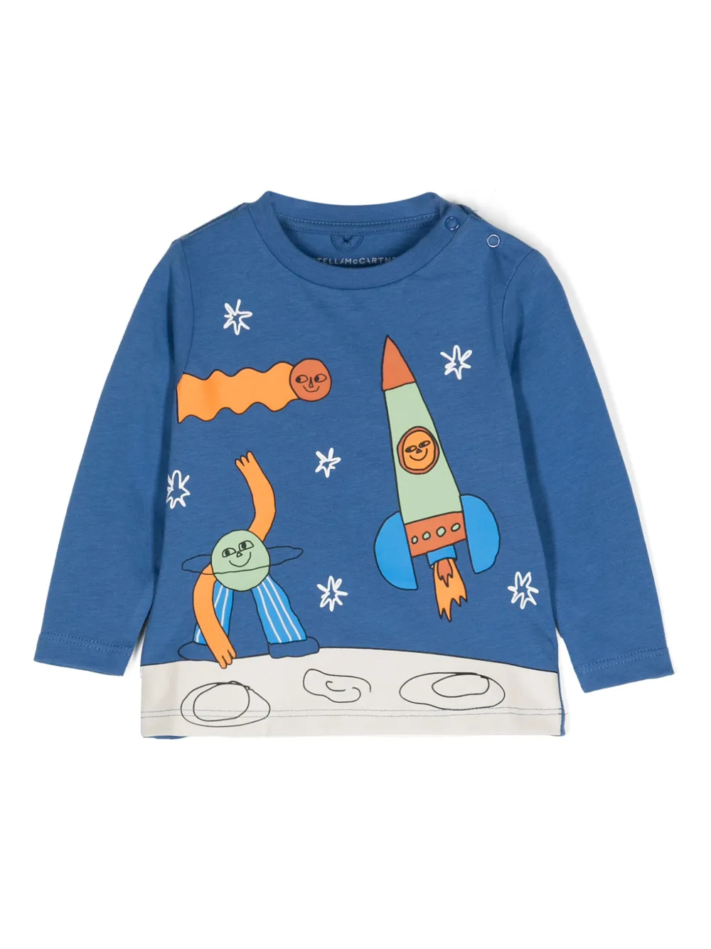 

Футболка с графичным принтом Stella McCartney Kids, синий