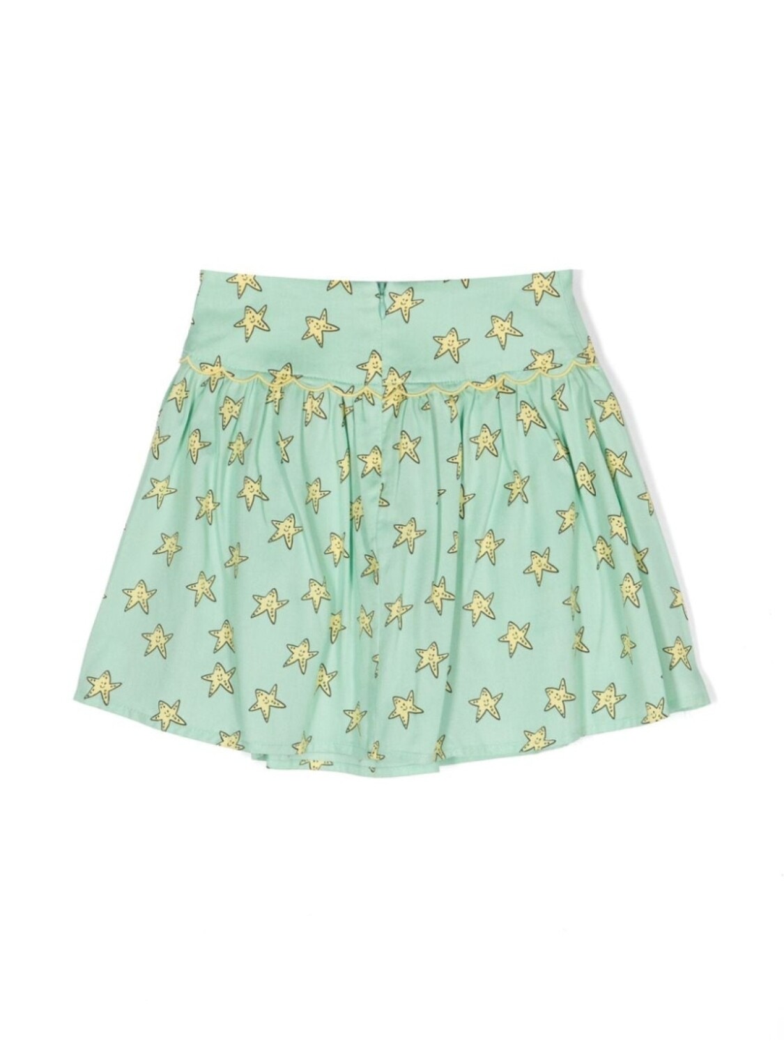 Stella McCartney Kids твиловая юбка с принтом, зеленый — фото 2