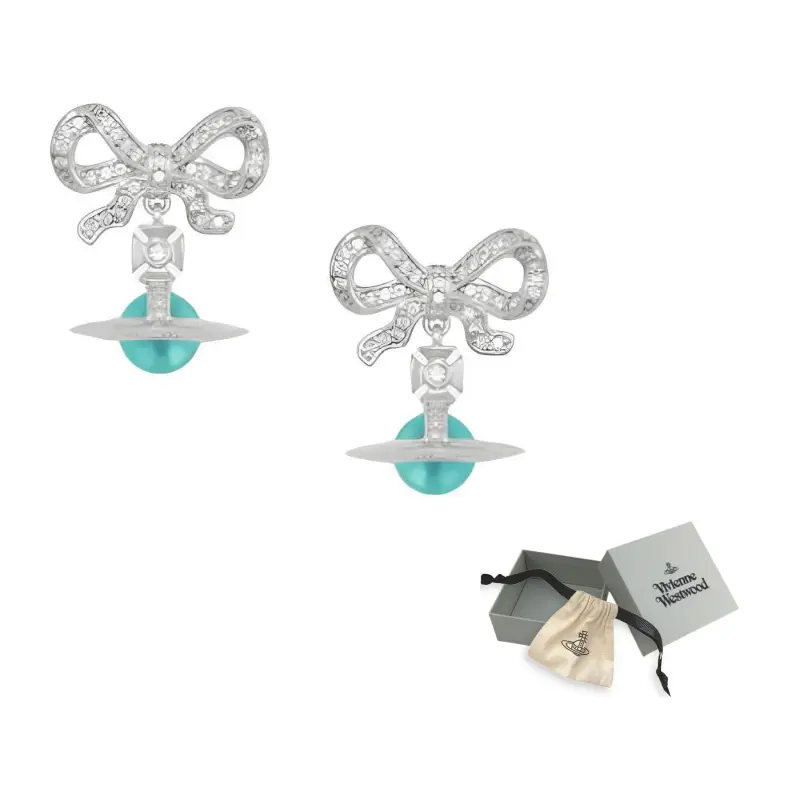 

Позолоченные серьги для женщин с зелёными искусственными кристаллами Vivienne Westwood, зеленый