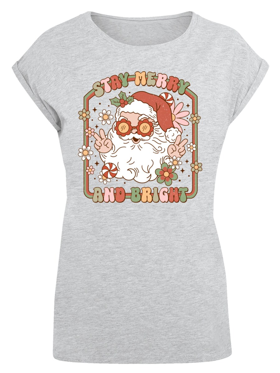 

Футболка F4NT4STIC Shirt Stay Merry And Bright Hippie Santa, серый