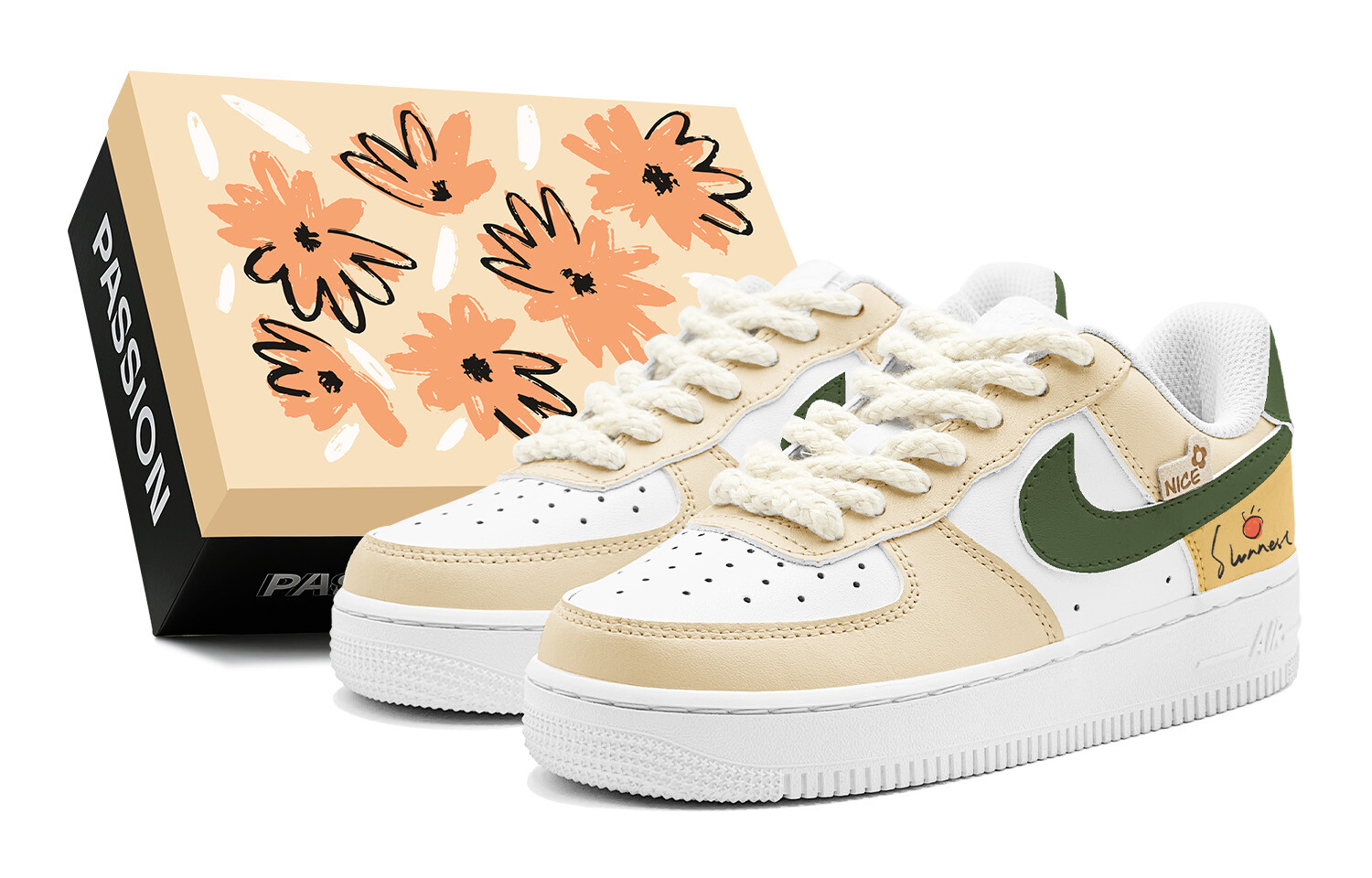 

Кроссовки Air Force 1 для скейтбординга мужские низкие зеленый Nike