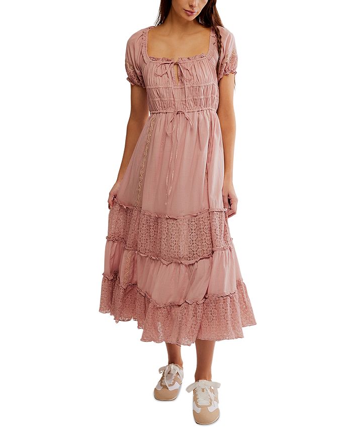 

Платье миди Falling Sun Free People, розовый